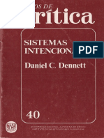 Dennett, Daniel - Cuadernos de Crítica. Sistemas Intencionales