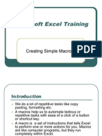 Excel Macro Training