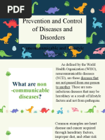 Prevention and Control of Diseases and Disorders