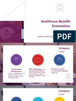 Healthcare Benefit Orientation: April 01, 2019 To March 31, 2020