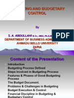 Budgeting and Budgetary Control Anan 2009 Ii