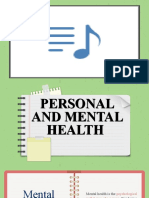 Personal and Mental Health