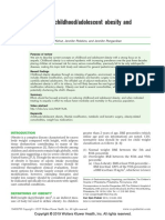 Update On Childhood/adolescent Obesity and Its Sequela: Review