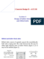Reinforced Concrete Design II - ACI 318: Design of Hollow Block and Ribbed Slabs
