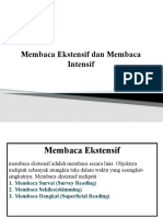 PPT Materi Membaca Ekstensif Dan Membaca Intensif