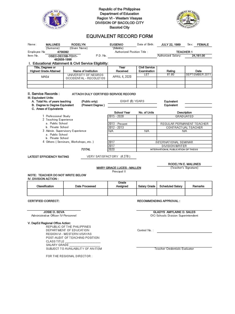 Erf form new pdf teachers further education