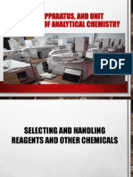 Chemical Apparatus, and Unit Operation of Analytical Chemistry