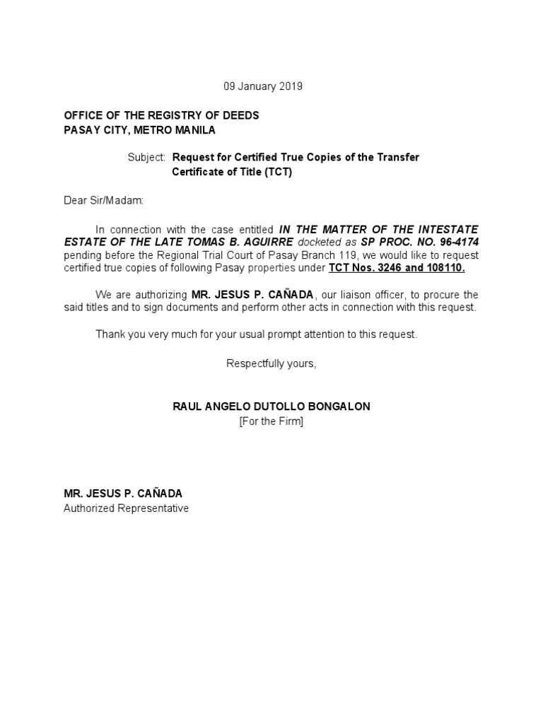 Office of The Registry of Deeds Pasay City, Metro Manila | PDF