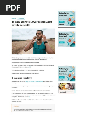 15 Easy Ways to Lower Blood Sugar Levels Naturally