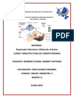 Informe de Respirador Mecanico Con Arduino