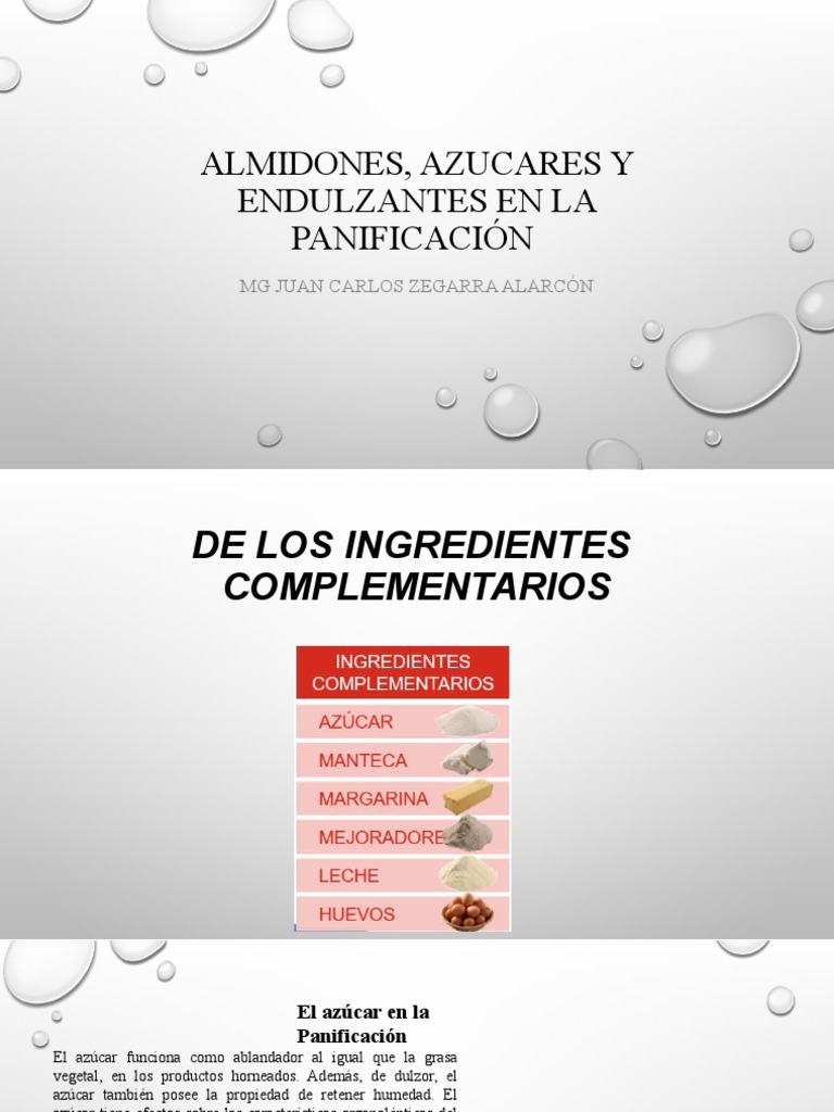 Almidones y Azucares en La Panificación | PDF | Panes | Almidón