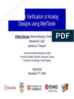 Formal Verification of Analog Designs Us