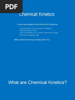 Chemical Kinetics: Lecture Notes Edited by John Reif From PPT Lectures by