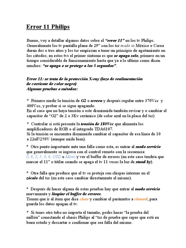Método Philips Error 11 | PDF | Informática