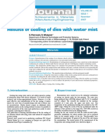 Results of Cooling of Dies With Water Mist: of Achievements in Materials and Manufacturing Engineering
