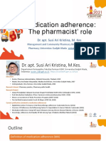 Web 3 - Dr. Apt. Susi Ari Kristina, M.kes - Medication Adherence - The Pharmacist' Role