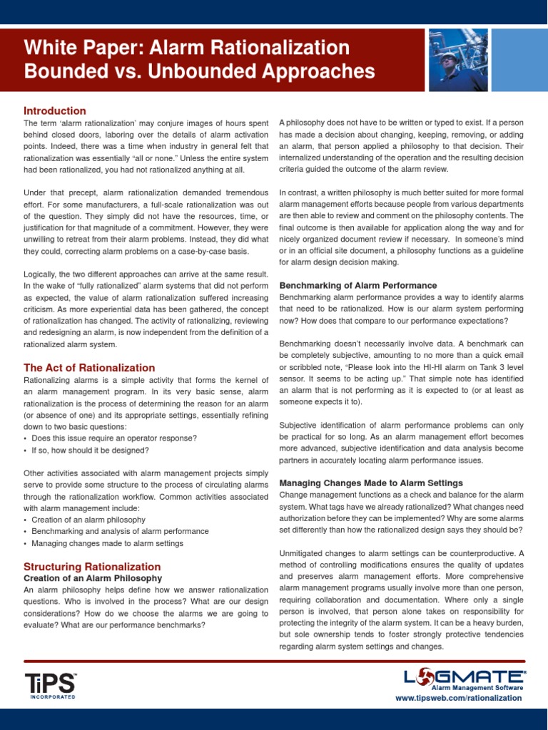 Understanding Alarm Rationalization | PDF | System | Scope (Computer ...
