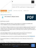 Tender - Construction of Pit Latrines in Kazungula District: Closes: July 9, 2021