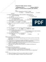 Conservation in Plants and Animals Asignment and Answers