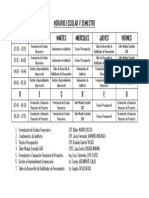 Horario Escolar V Semestre