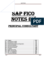 Sap Fico Notes By: Principal Consultant