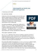 André Karam Trindade - Umberto Eco e o desrespeito ao texto nas superinterpretações do STF