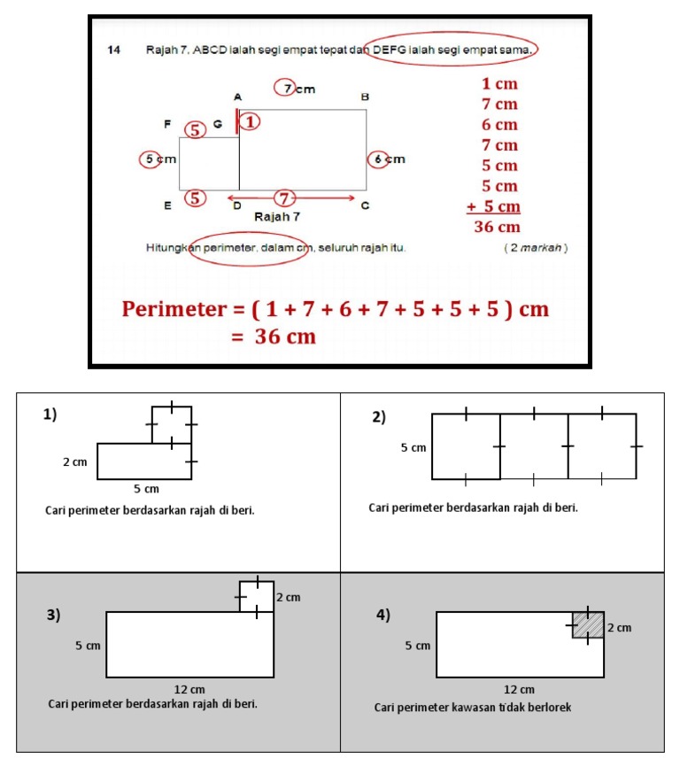 Contoh & Latihan Perimeter | PDF