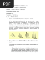 TALLER No.8 CARBOHIDRATOS