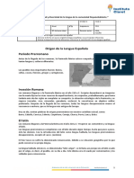 Cuarto Medio. Lenguaje y Sociedad. Unidad 1. Guía 2. Orígenes Del Lenguaje Español.