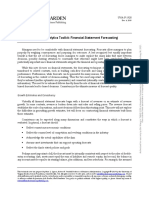 Financial Statement Forecasting