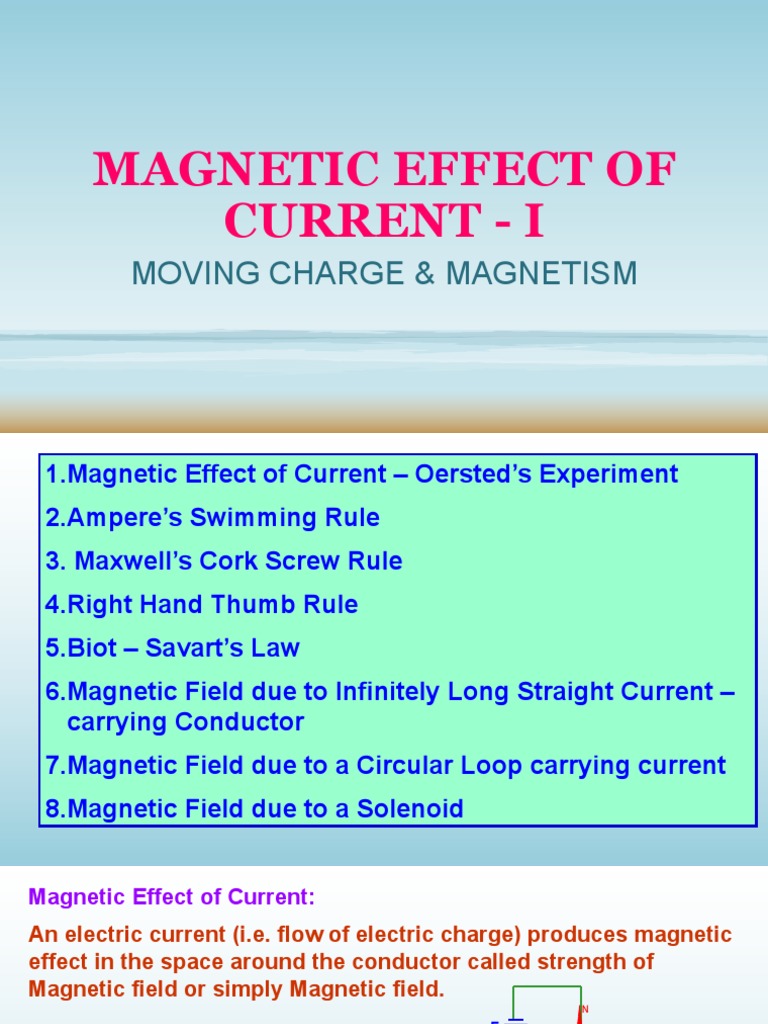 Magnetic Effects of Current Explained | PDF | Magnetic Field | Torque