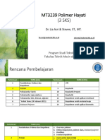 MT3239 Polimer Hayati (3 SKS) : Dr. Lia Asri & Steven, ST., MT