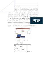 Expt Moment of Force Equilibrium