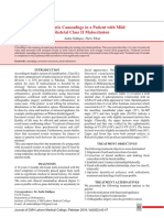 Orthodontic Camouflage in A Patient With Mild Skeletal Class II Malocclusion