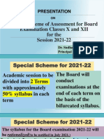 CBSE Special Scheme of Assessment For Board Examination X & XII Session 2021 - 22