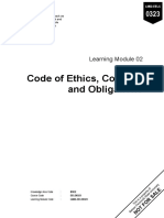 Code of Ethics, Contract and Obligations: Learning Module 02