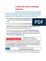 Guide Line For Fill Up The Form of Marriage Ceremony Permission