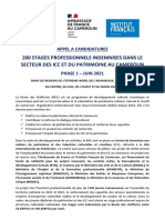 Appel A Candidatures Fspi - 200 Stages Professionnels Icc Et Patrimoine 24 Juin 2021
