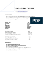 Igwilo Edel-Quinn Chizoba: Career Objectives