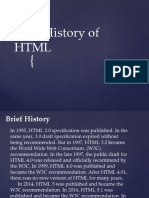Brief History HTML Evolution