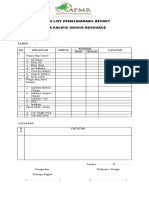 Check List Pemeliharaan Genset