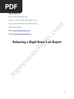 Balancing A Rigid Rotor Lab Report