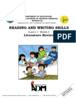 Reading and Writing Skills: Literature Review
