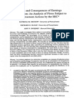 Causes and Consequences of Earnings Manipulation an Analysis of Firms Subject to Enforcement Actions by the SEC