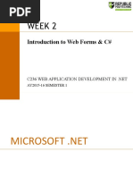 Week 2: Introduction To Web Forms & C#