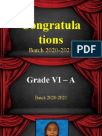 Congratula Tions: Batch 2020-2021