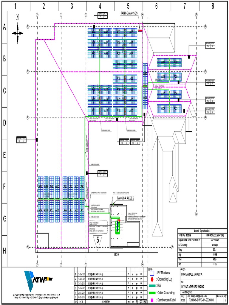 Solar Panel Grounding Cable Layout | PDF | Solar Power | Energy Production