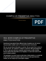 Example of Presriptive Analytics: Rommel Arellano