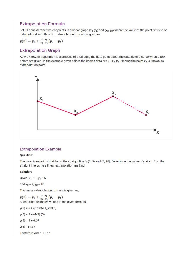 Extrapolation Formula | PDF