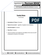 QA 15 (Logarithms, Inequality, Sets and Relations) - Faculty Notes